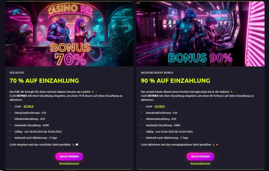 CasinoRex Promotionen